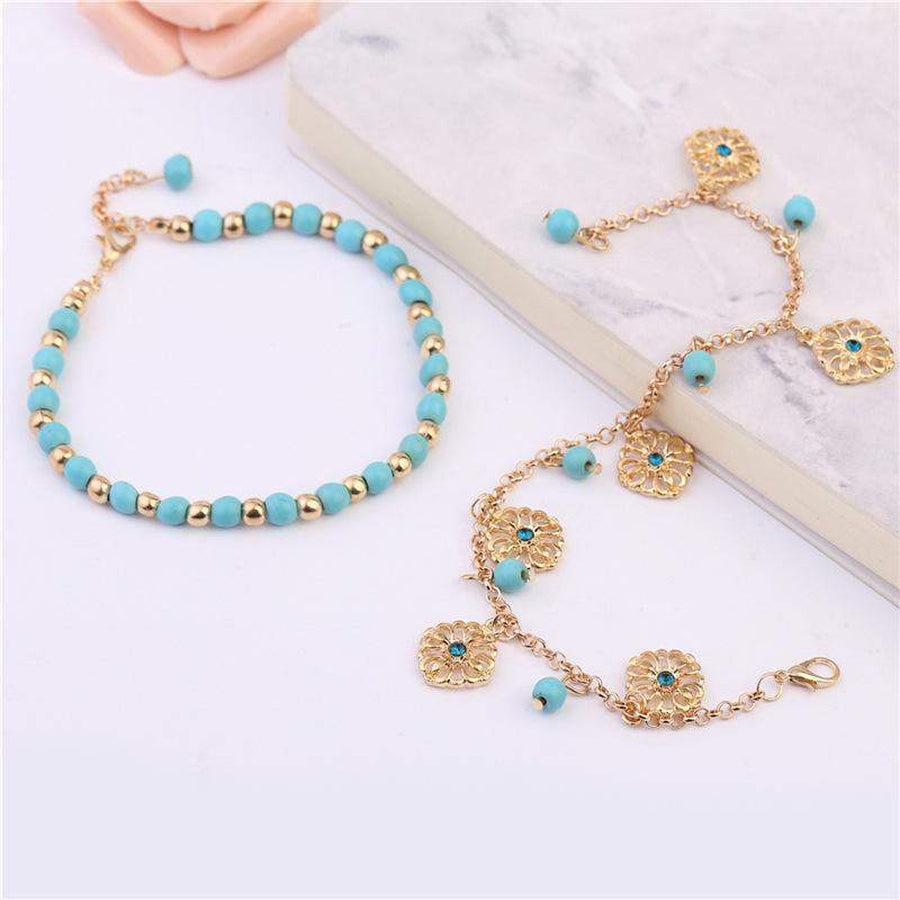 Set de 2 bracelets de cheville