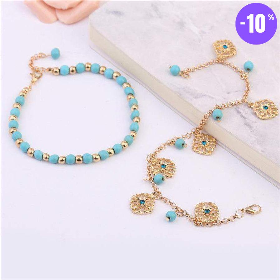 Set de 2 bracelets de cheville