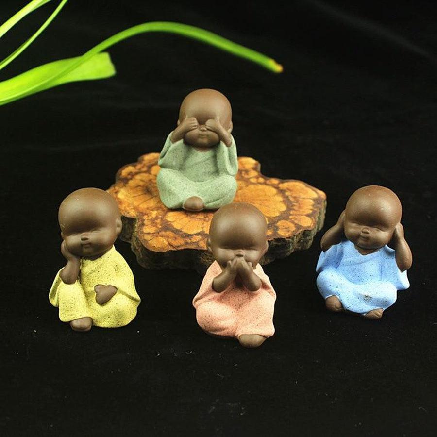 Statuette de petits moines bouddhistes « Tathagata »