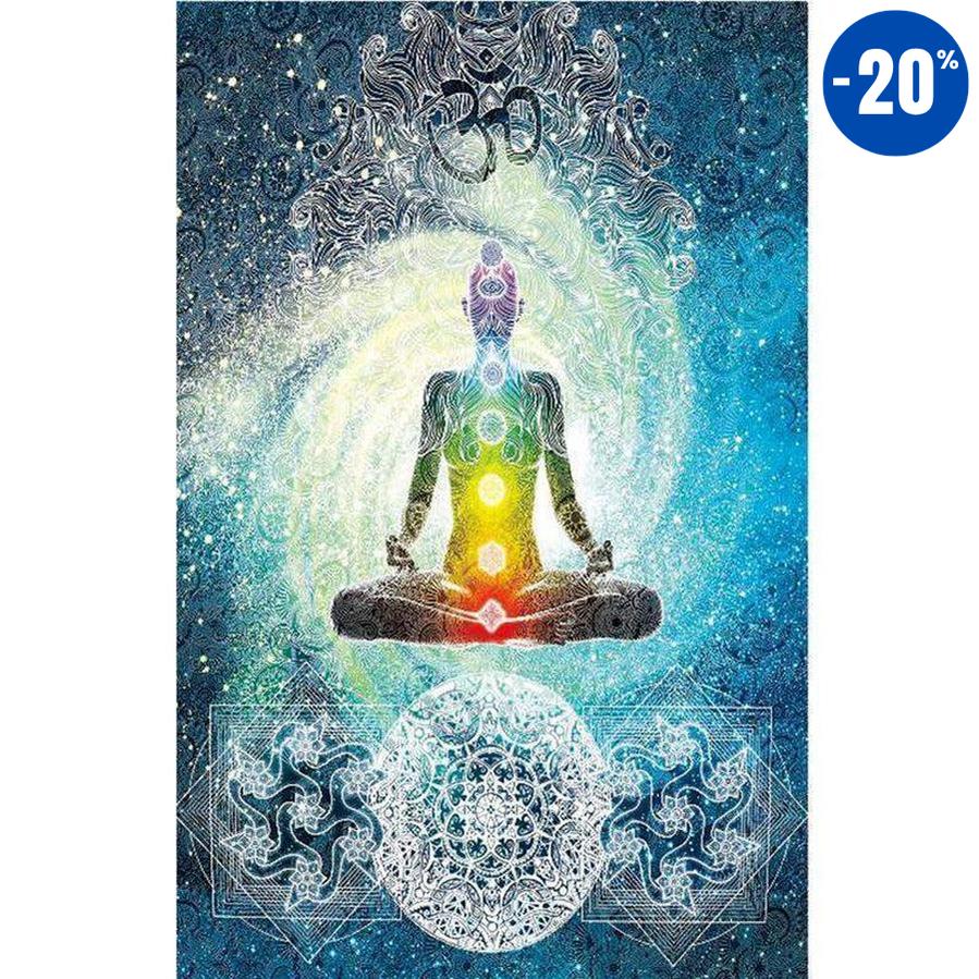 Toile de méditation des 7 Chakras