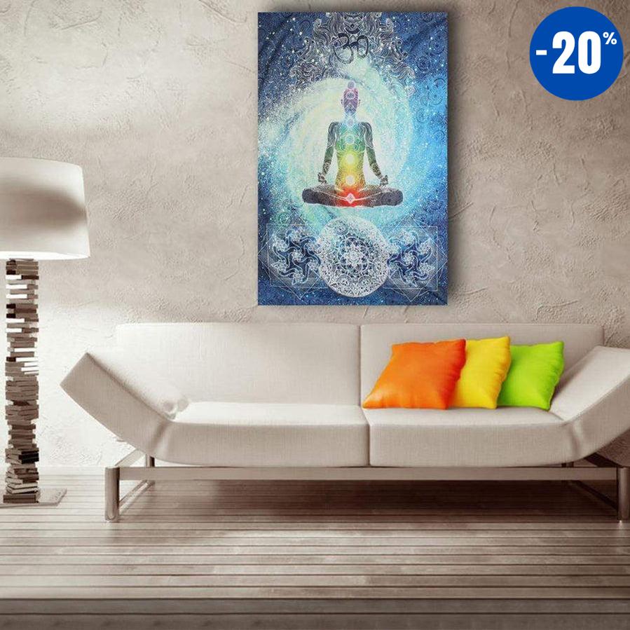 Toile de méditation des 7 Chakras