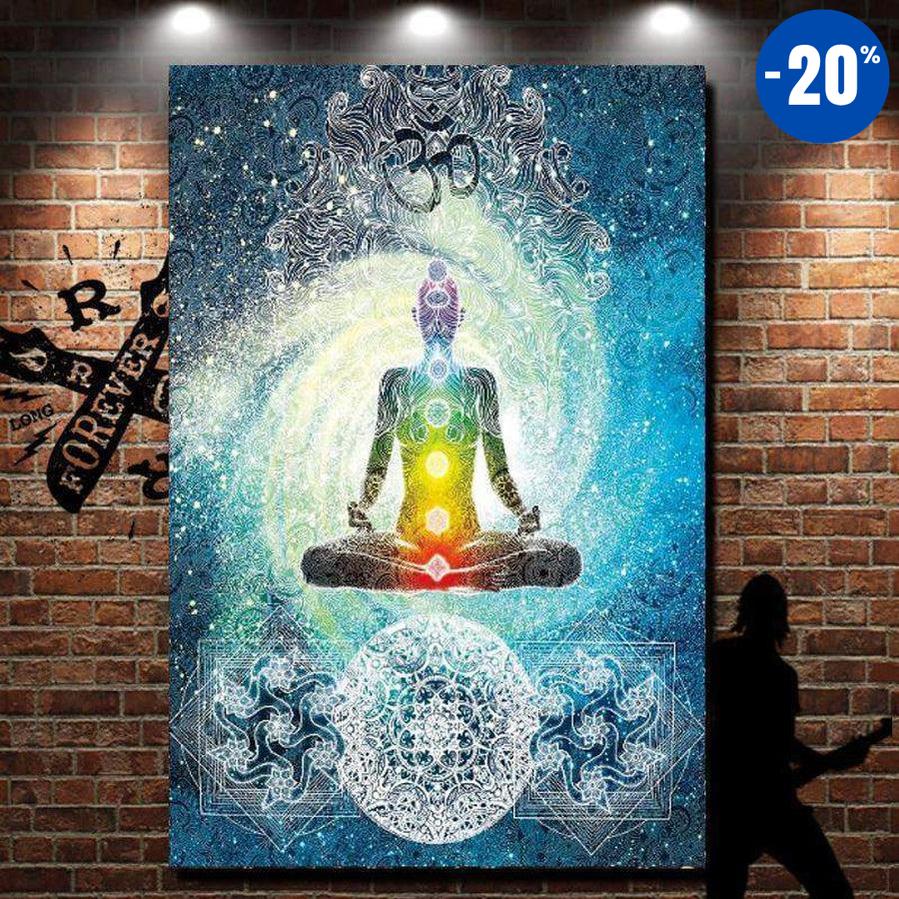Toile de méditation des 7 Chakras