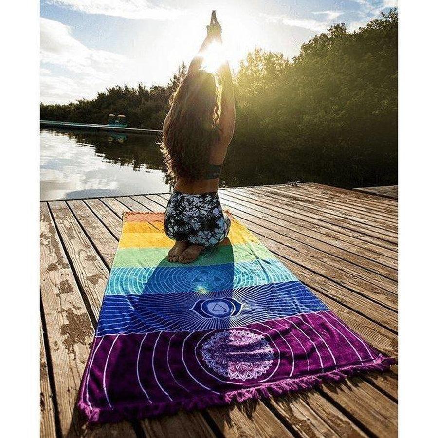 Toile des 7 Chakras en coton