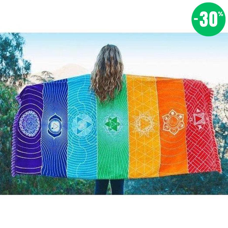 Toile des 7 Chakras en coton