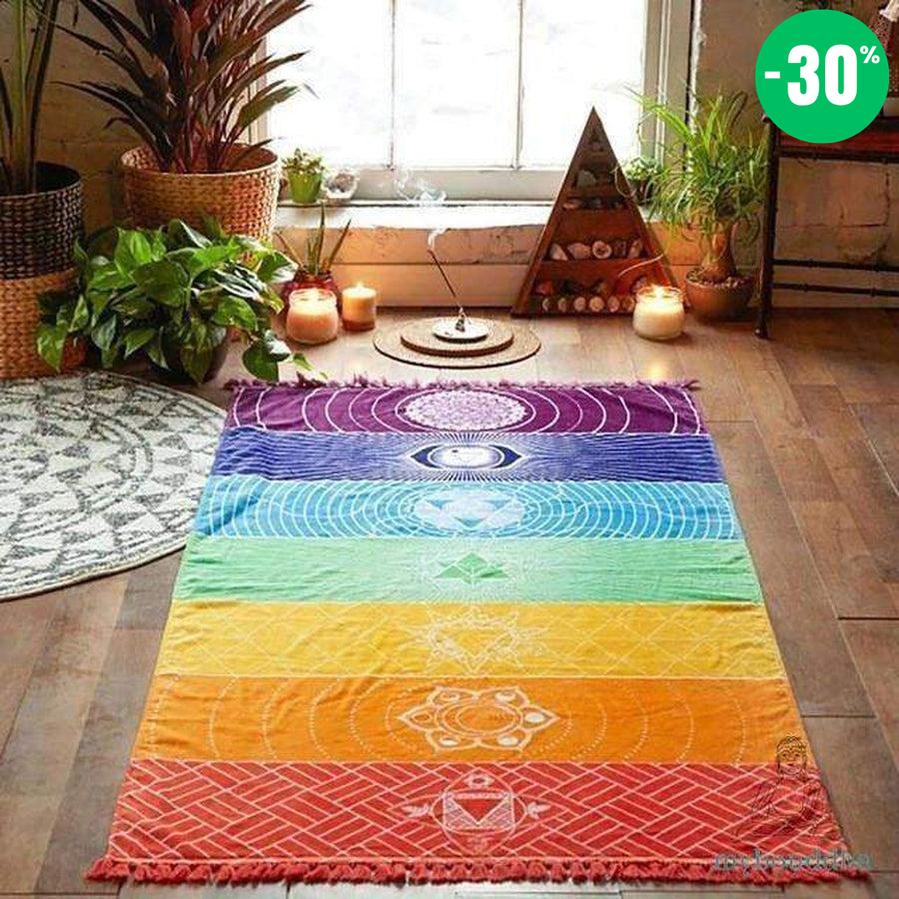 Toile des 7 Chakras en coton