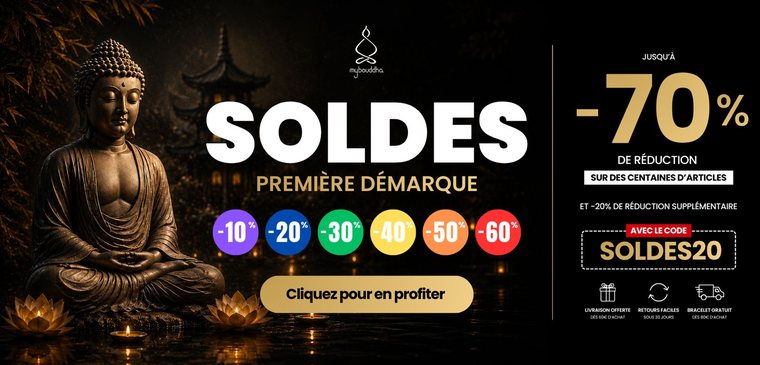 Soldes d'été MyBouddha — jusqu'à -70%, code SOLDES20